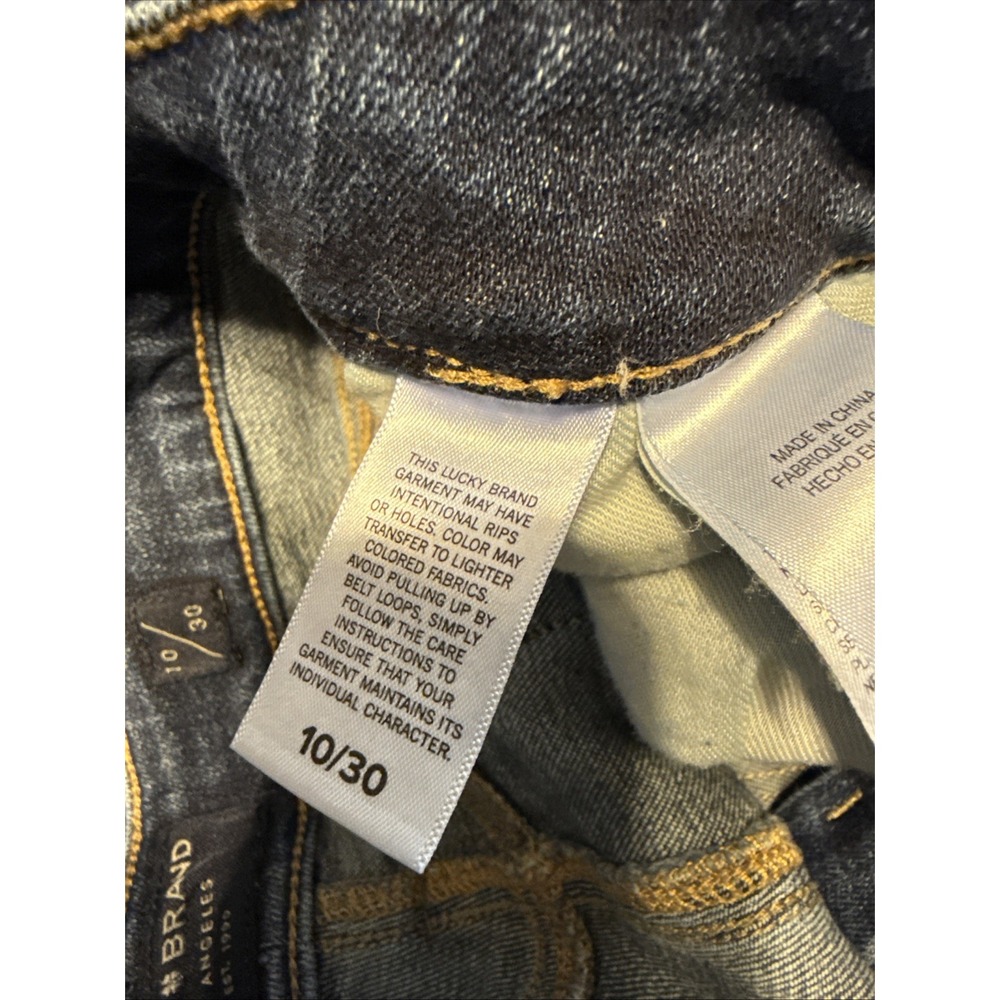 Lucky Brand Jeans Womens 10/30 Blue Low Rise Lolita Skinny‎ Dark Wash Raw Hem - Picture 10 of 10